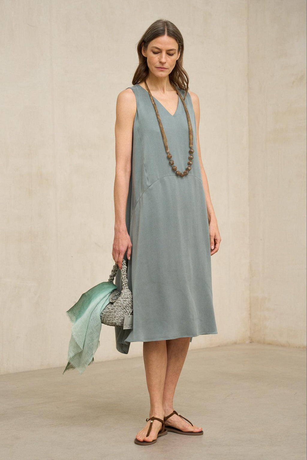 rivera midi dress Naïra dress in sage green