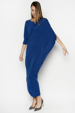 VESTIDO ASIMÉTRICO AZULÓN LARGO