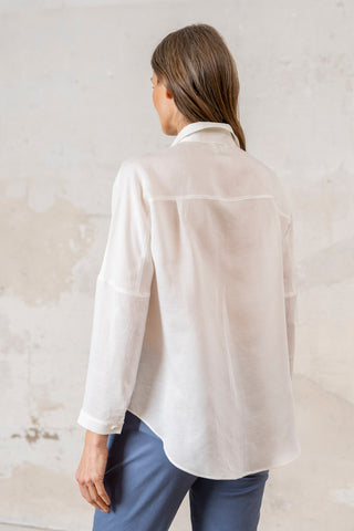 CAMISA LARGA TAPETAS BLANCO