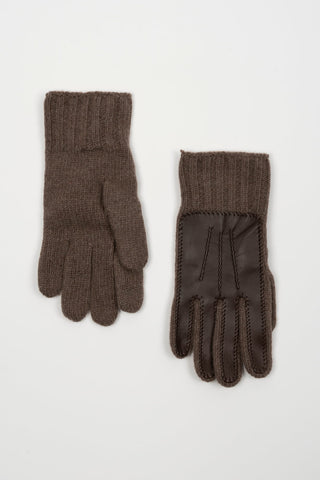 GUANTES LANA Y CASHMERE VISÓN Y MARRON