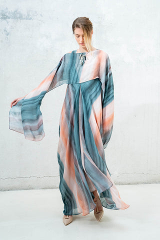 MANGUITO MULTICOLOR VERDE AGUA SALMÓN Y CRUDO