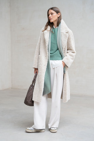 Lecce reversible ecru coat
