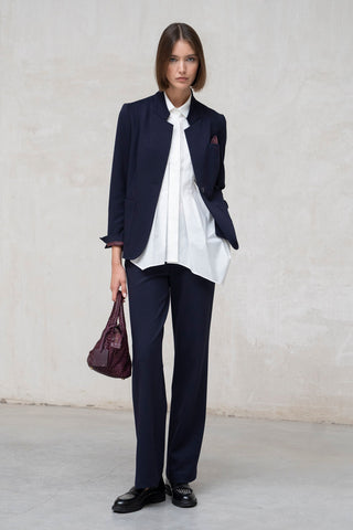 Brenta navy blue trousers