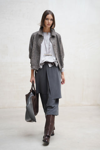 Camisa Ascoli gris perla