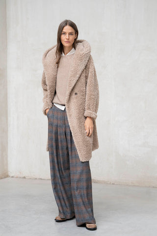 Matera reversible taupe coat