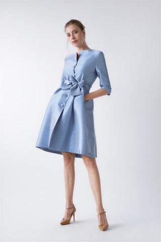 Vestido gabardina Odelia azul