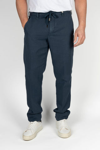 Pantalón My Myths azul marino con cintura elástica y cordón