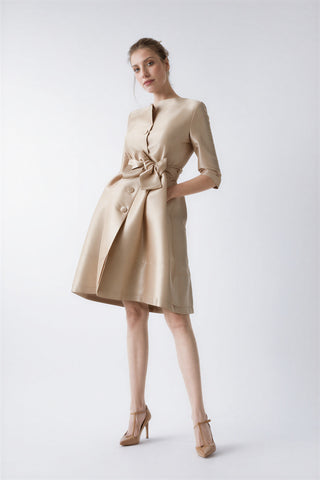 Odelia golden trench dress