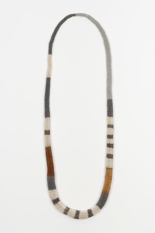 Corel Silver, Gold and Grey Mesh Necklace