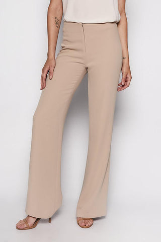 Pantalón palazzo beige