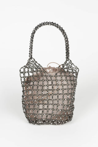 Metallic mesh Lysenne bag