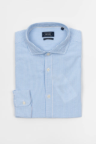 Impure sky blue striped shirt