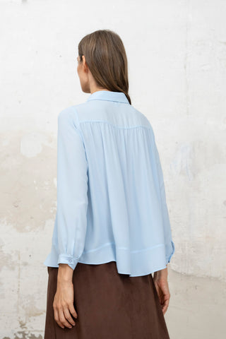 CAMISERA PLIEGUES AZUL 