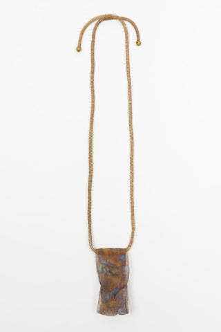 COLLAR MALLA TORNASOLADO Y ORO