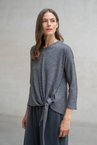 JERSEY ANCONA CUELLO PICO LAZADA GRIS MEDIO