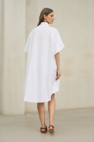 flowy white dress shirt White Flowy Shirts