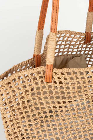 Bolso Tarev rafia natural