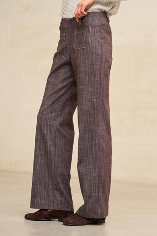 Pantalón Xena denim marrón