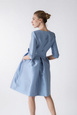 Vestido gabardina Odelia azul