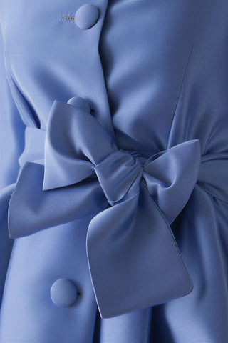 Vestido gabardina Odelia azul medio