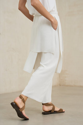 Vion off-white skirt-pants