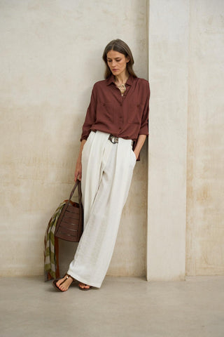 Camisa Éline marrón