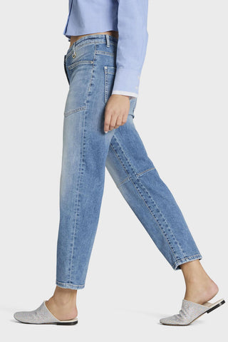 Vaquero Cambio O-Shape Cropped Ocean azul