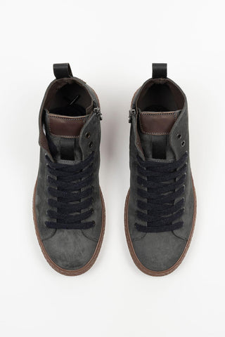 Calven grayish-blue high-top sneaker