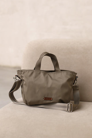Lyra Mini khaki nylon bag