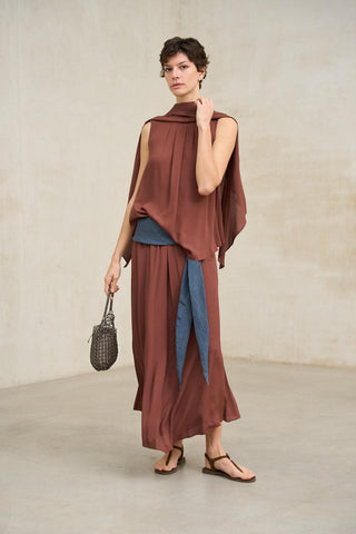 Falda Ailén terracota