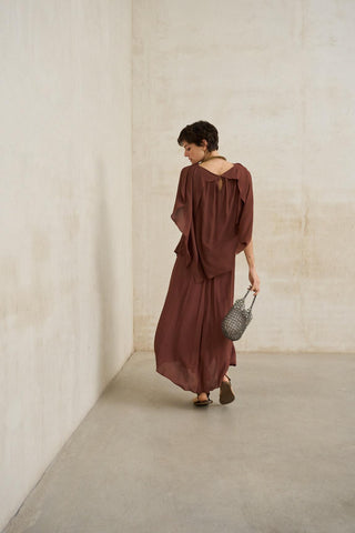 Falda Ailén terracota