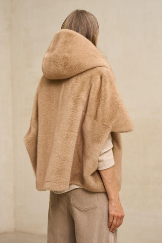 Queral mink-effect beige coat