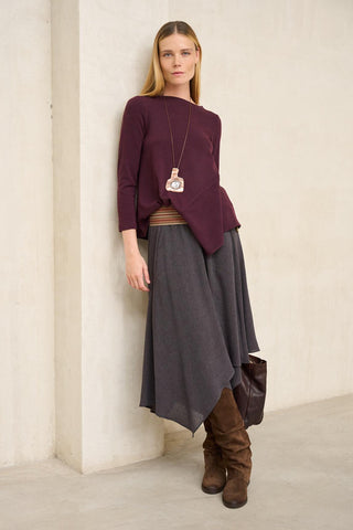 Naila Plum Skirt