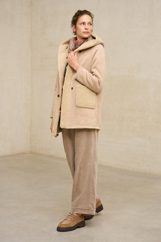 Verdora reversible beige coat