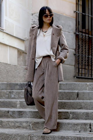 Taupe reversible Sirmione coat