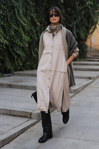 Vestido levita Asti crudo