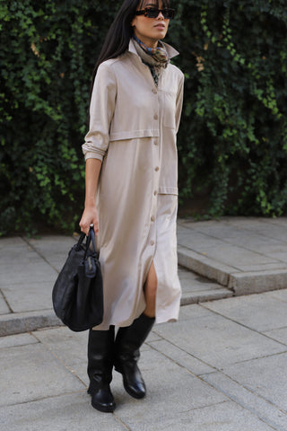 Vestido levita Asti crudo