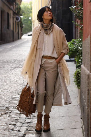 Vestido levita Asti crudo